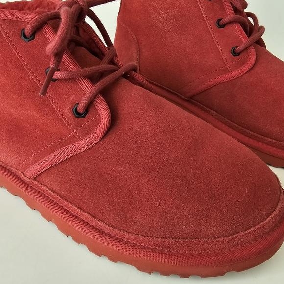 Ugg Neumel Red Mens Suede Fur Lined Chukka Ankle Boots Size 11 main image 6